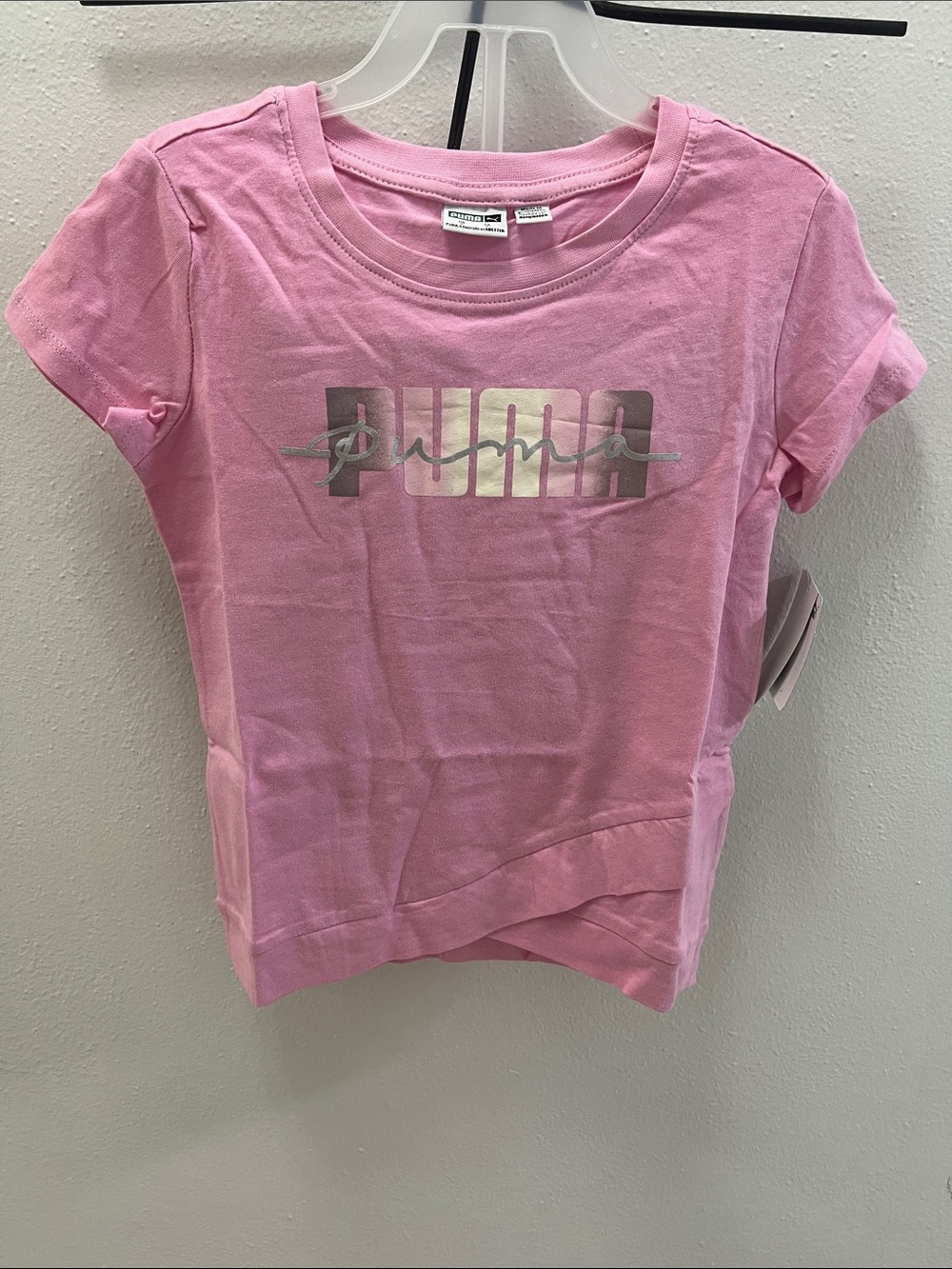 Puma Girls 2 pc Set Bikers Shorts & Tee size 6 - Picture 1 of 4